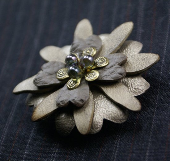 Leather Brooch