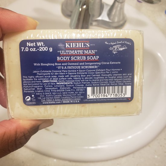 Kiehl's Ultimate Man Body Scrub Soap - this is bar soap